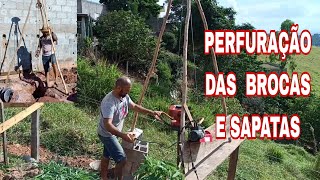 INICIANDO OBRA EM IGARATÁ vídeo 2 usando a ideia de um inscrito no canal para perfurar brocas [upl. by Winser361]