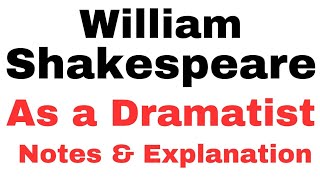 William Shakespeare as a Dramatist or Playwright Shakespeares Contribution to English Literature [upl. by Moses690]