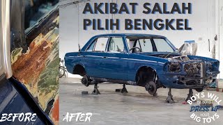 HATIHATI MEMILIH BENGKEL  RESTORATION MERCEDES BENZ W123 240 DIESEL [upl. by Orlanta]