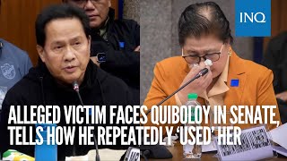 Alleged victim faces Quiboloy in Senate tells how he repeatedly ‘used’ her [upl. by Eniamor]