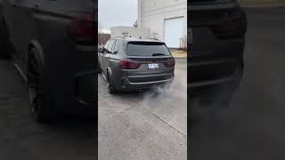 Bmw X5m with catless downpipes and Eisenmann race exhaust [upl. by Maril]