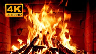 🔥 Cozy Fireplace 4K 12 HOURS Fireplace with Crackling Fire Sounds Fireplace Burning 4K [upl. by Oibirot]