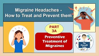 Migraine Prevention  Part 3A Medications Pharmacology For Pharmacy students and pharmacists [upl. by Znarf]