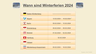 Wann sind Winterferien 2024 [upl. by Toth]