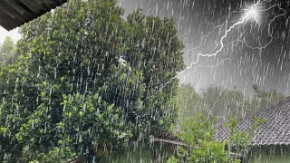 Heavy Rain and Thunderstorm Sounds for Sleeping on Tin Roof  Stress Relief Anxiety amp Depression [upl. by Haramat]