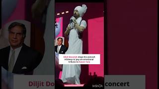 Diljit Dosanjh STOPS his concert To Pay Respect To Ratan Tata💔 shorts ratantata ytviral [upl. by Skiba]