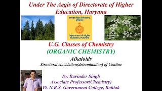 Alkaloids Structure Elucidation of Coniine [upl. by Weeks353]