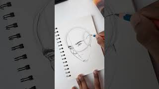 The fuddu way of 34th view face drawing art drawing facedrawing [upl. by Uile]