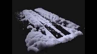 Snow Simulation 1  RealFlow 10  Cinema 4D  Krakatoa [upl. by Nainatrad233]