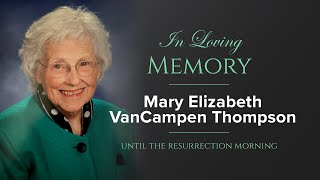 Mary Thompson Memorial Service  Sabbath  Aug 10 2024 [upl. by Llerahs]