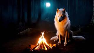 Wolf Howling at the Moon  Wolves Sounds Effects at Night  scary wolf sounds [upl. by Arvonio718]