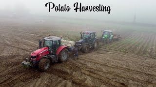 Potato Harvesting 2020  7 Tractors [upl. by Euk]