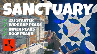 Rust Base Design  Wide Gap 2x1 w Inner Peaks Shell SoloDuoTrio Base Building Tutorial Guide [upl. by Oirifrop]