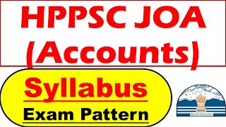 HPPSC JOA Accounts Syllabus 2024  Subject Aptitude Test SAT Syllabus [upl. by Jaynell]