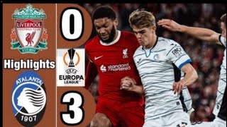 Liverpool FC vs Atalanta 03 Highlights amp All Goals 2024 HD [upl. by Ahsekahs375]