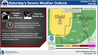 West Central Texas Weather Briefing  103124 [upl. by Adnohsel]