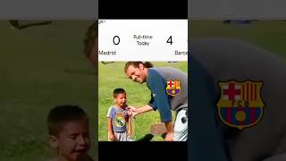 FCB Barcelona  fansreaction and  Real Madrid  be like Barcelona shorts funnymemes [upl. by Ailel]