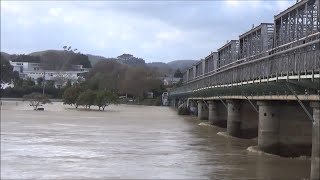 The Whanganui In Flood Sunday 21st June 2015 [upl. by Anowahs]