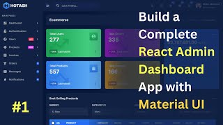 1 Build a Complete React Admin Dashboard App  React Material UI Bootstrap 4 Light amp Dark Mode 🔥 [upl. by Rose]