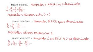 Qual a diferença entre fração própria imprópria e aparente [upl. by Troth]