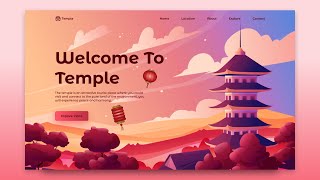 Responsive Temple Website Design Using HTML CSS And JavaScript [upl. by Biondo866]