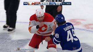 Milan Lucic vs Scott Sabourin Apr 13 2021 [upl. by Sheffy]