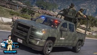 GTA 5 POLICIA  EJERCITO MEXICANO  PERSECUSIONES POR TERRACERIA  TheAxelGamer [upl. by Atnom769]