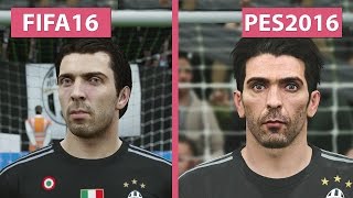 FIFA 16 vs PES  Pro Evolution Soccer 2016 Graphics Comparison PC FullHD60fps [upl. by Jeanine]