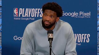 Joel Embiid talks Game 5 win FULL Postgame Interview 🎤 [upl. by Bramwell]