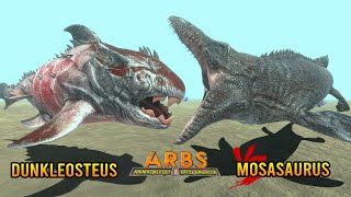 NEW UNIT Dunkleosteus vs Mosasaurus vs ALL SEA UNITS  Animal Revolt Battle Simulator [upl. by Ayrad]