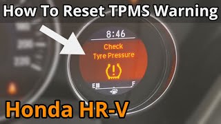 Check Tyre Pressure Warning  How To Reset Honda HRV TPMS [upl. by Bedell]