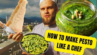 HOW TO MAKE A PERFECT PESTO  cooking pasta in Kuala Lumpur malaysia [upl. by Nerw180]