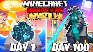 I Survived 100 DAYS as a GODZILLA in Minecraft Hardcore World Hindi  AB [upl. by Valerlan636]