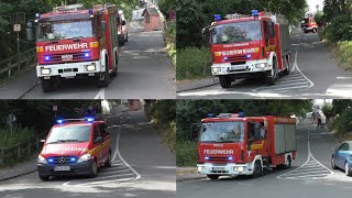 Waldbrand Einsatzfahrten der Feuerwehr Troisdorf [upl. by Ahseiyk]