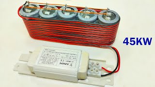 Free Energy Electricity 45KW Using Ballest Magnitc Machine Light Bulbe Free energy Generator [upl. by Atnek]