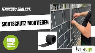 Doppelstabmattenzaun Sichtschutzstreifen montieren [upl. by Aloap]