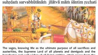 Bhagavad Gita Chapter 5  Verse 29 [upl. by Illyes]