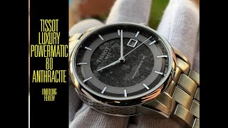 Tissot Luxury Powermatic 80 Anthracite T0864071106110 Watch  Unboxing Review  Valjoux Relogios [upl. by Penni]