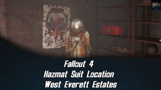 Fallout 4 Hazmat Suit Location West Everett Estates [upl. by Adnam440]