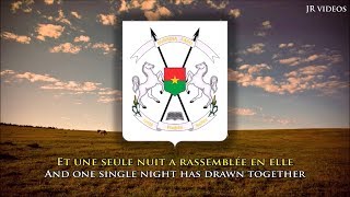 National Anthem of Burkina Faso FREN lyrics  Hymne national du BFA [upl. by Anaerda580]