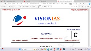 vision ias test series 2 part 4 [upl. by Ainerbas]