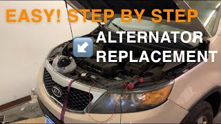 How to replace KIA alternator with dead alternator and batterysorento 24L sorento 20112016 [upl. by Camus232]