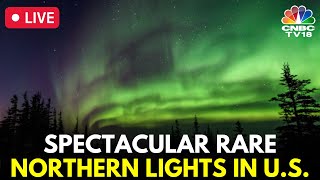 Northern Lights LIVE Auroras Illuminate The Night Sky Around The World  Solar Storm News  N18G [upl. by Earle]