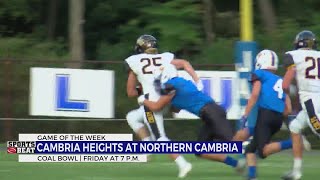 Sportsbeat Game of the Week Coal Bowl Preview Cambria Heights at Northern Cambria [upl. by Mundt667]