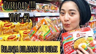 MVLOG 1  BELANJA BULANAN DI DUBAI SAMPE 5JT DAPET APAAA [upl. by Teerpnam221]