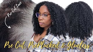 Pre Cut  Pre Plucked Beginner Wig Install Glueless No Baby Hair Mongolian Kinky Curly CurlyMe Hair [upl. by Faxun]