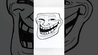 How to draw troll face original  stepbystep  Easy to draw [upl. by Lezirg]