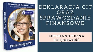 LeftHand Pełna Księgowość  Deklaracja CIT oraz sprawozdanie finansowe [upl. by Catton314]