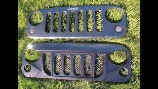 HOW I RePainted My Ugly Jeep Wrangler Grille  Jeep JK [upl. by Kassi]