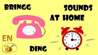 Sounds at home for kids babies First words for toddlers to read Onomatopoeia for kids [upl. by Anear]